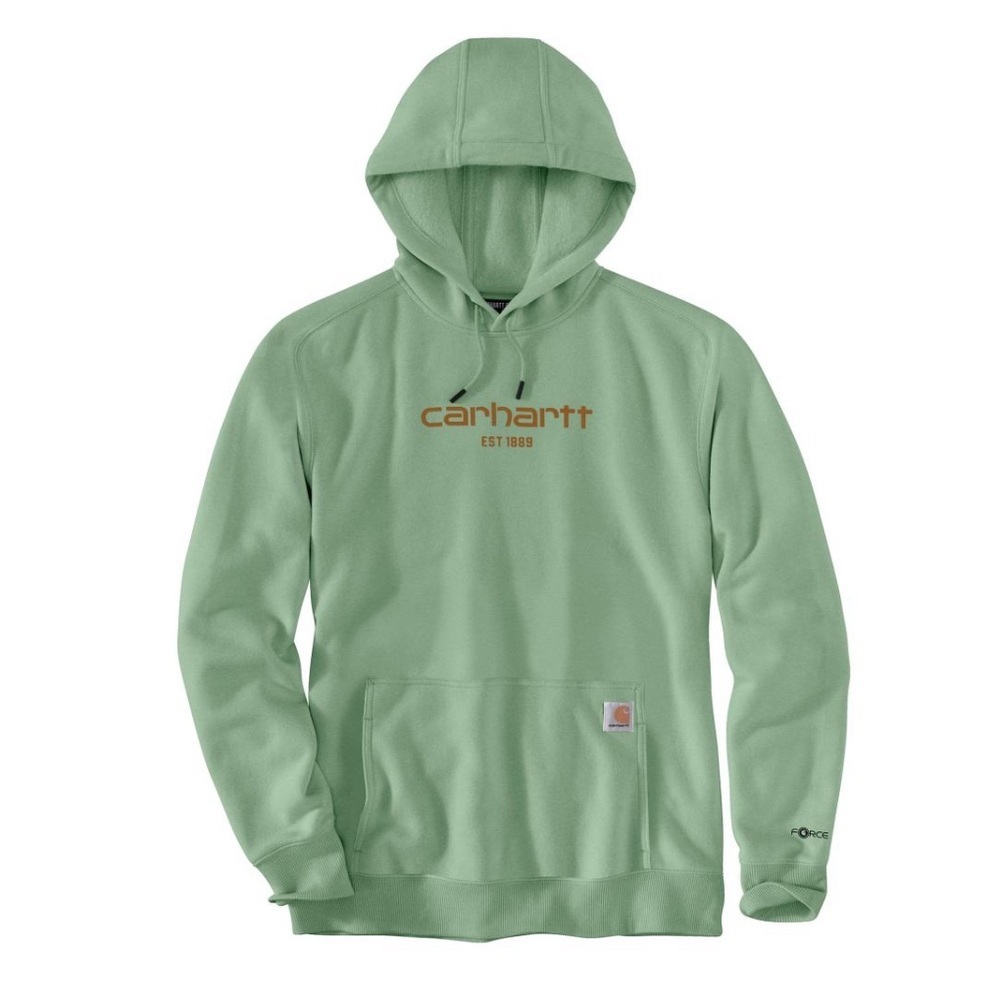 NWT Carhartt Force Mens Relaxed Fit Hoodie Size Large Tall LT Green - Picture 2 of 4